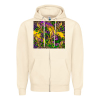 Sandshell mardi gras fleur de lis Zipper Hoodie - CowGirlArtShop