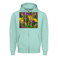 Seafoam mardi gras fleur de lis Zipper Hoodie - CowGirlArtShop