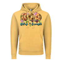 Vintage Mustard god is my refuge and strength Vintage Hoodie - MaliasSmallBusiness