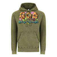 Vintage Olive god is my refuge and strength Vintage Hoodie - MaliasSmallBusiness