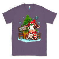 Lavender merry christmas cow Classic Tee - MaliasSmallBusiness