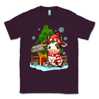 Plum merry christmas cow Classic Tee - MaliasSmallBusiness