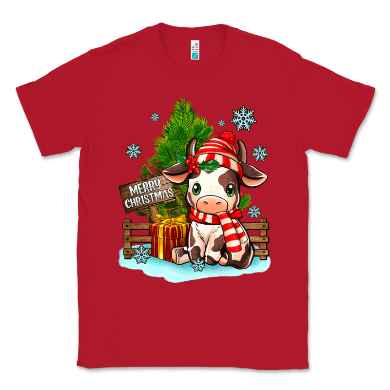 Merry Christmas Cow Classic Tee by MaliasSmallBusiness | Teevron