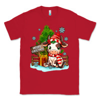 Red merry christmas cow Classic Tee - MaliasSmallBusiness