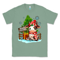 Sage merry christmas cow Classic Tee - MaliasSmallBusiness