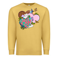 Antique Gold Easter Day Western Easter hearts Premium Sweatshirt - OliviaCreatesArt