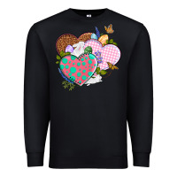 Black Easter Day Western Easter hearts Premium Sweatshirt - OliviaCreatesArt