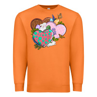 Carrot Easter Day Western Easter hearts Premium Sweatshirt - OliviaCreatesArt