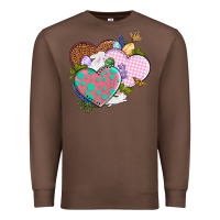 Chestnut Easter Day Western Easter hearts Premium Sweatshirt - OliviaCreatesArt