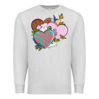 Dove Grey Easter Day Western Easter hearts Premium Sweatshirt - OliviaCreatesArt