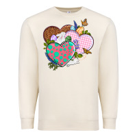 Sandshell Easter Day Western Easter hearts Premium Sweatshirt - OliviaCreatesArt