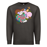 Smoke Easter Day Western Easter hearts Premium Sweatshirt - OliviaCreatesArt