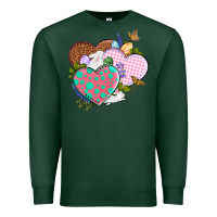 Easter Day Western Easter Hearts Premium Sweatshirt | Teevron
