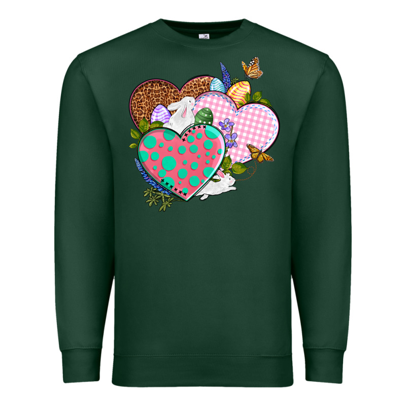 Easter Day Western Easter Hearts Premium Sweatshirt by OliviaCreatesArt | Teevron