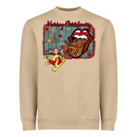 Mushroom Merry Christmas Lips Santa Heavyweight Sweatshirt - Bettercallsaul