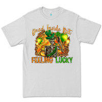Dove Grey dead inside but feeling lucky Premium Tee - NancyCooperArtShop