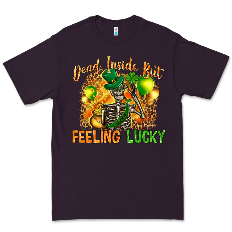 Dead Inside But Feeling Lucky Premium Tee by NancyCooperArtShop | Teevron