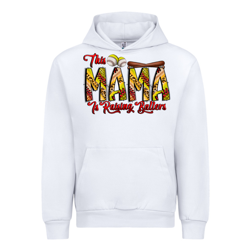 This Mama Is Raising Ballers Softball And Baseball Urban Hoodie by CowhideDigitalArt | Teevron