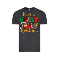 Vintage Black have a holly jolly christmas Vintage Tee - MaliasSmallBusiness