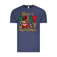 Vintage Denim have a holly jolly christmas Vintage Tee - MaliasSmallBusiness