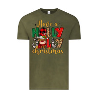 Vintage Olive have a holly jolly christmas Vintage Tee - MaliasSmallBusiness