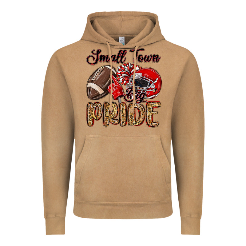 Small Town Big Pride Red Vintage Hoodie by MaliasSmallBusiness | Teevron