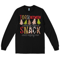 Black torn between looking like a snack and eating one christmas cake Long Sleeve Tee - Jasminsmagicworld