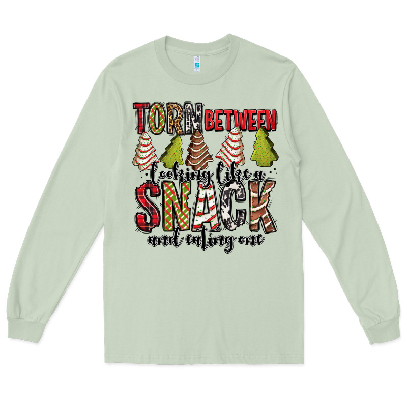Torn Between Looking Like A Snack And Eating One Christmas Cake Long Sleeve Tee by Jasminsmagicworld | Teevron