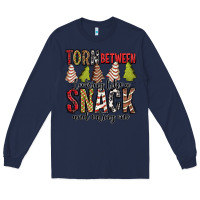 Navy torn between looking like a snack and eating one christmas cake Long Sleeve Tee - Jasminsmagicworld