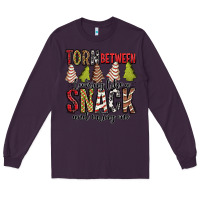 Plum torn between looking like a snack and eating one christmas cake Long Sleeve Tee - Jasminsmagicworld