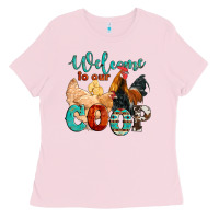Bubblegum Pink welcome to our coop Ladies Tee - Artiststas