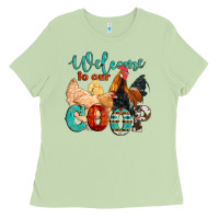 Matcha welcome to our coop Ladies Tee - Artiststas