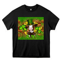 Black st patricks day cow Heavy Core Tee - Artiststas