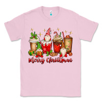 Bubblegum Pink merry christmas gnomes coffee cups Classic Tee - MaliasSmallBusiness