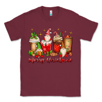 Burgundy merry christmas gnomes coffee cups Classic Tee - MaliasSmallBusiness