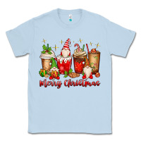 Dusty Blue merry christmas gnomes coffee cups Classic Tee - MaliasSmallBusiness