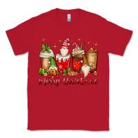 Red merry christmas gnomes coffee cups Classic Tee - MaliasSmallBusiness