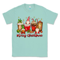 Seafoam merry christmas gnomes coffee cups Classic Tee - MaliasSmallBusiness