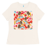 Bone back to school seamless pattern 5 (3600x3600) Ladies Tee - AdoDesignShop