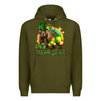 Army Green St. Patrick's Day mear bear Premium Hoodie - HowdyJamesFarm