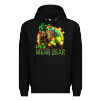 Black St. Patrick's Day mear bear Premium Hoodie - HowdyJamesFarm
