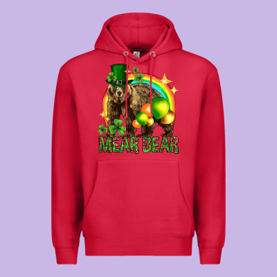 St. Patrick's Day Mear Bear Premium Hoodie Designed By Howdyjamesfarm