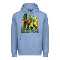 Colony Blue St. Patrick's Day mear bear Premium Hoodie - HowdyJamesFarm