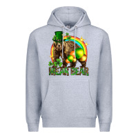 Heather Grey St. Patrick's Day mear bear Premium Hoodie - HowdyJamesFarm