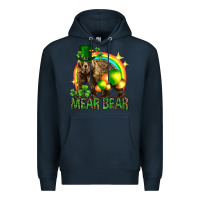 Navy St. Patrick's Day mear bear Premium Hoodie - HowdyJamesFarm