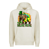 Oatmeal Heather St. Patrick's Day mear bear Premium Hoodie - HowdyJamesFarm