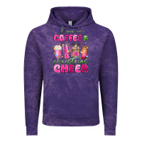 Cloud Purple i run on coffee and christmas cheer Vintage Hoodie - MaliasSmallBusiness