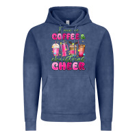 Vintage Denim i run on coffee and christmas cheer Vintage Hoodie - MaliasSmallBusiness