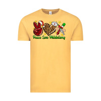 Vintage Mustard Peace love Phlebotomy Christmas Vintage Tee - NancyCooperArtShop