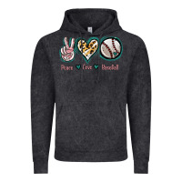 Vintage Black Peace Love Baseball Vintage Hoodie - Jasminsmagicworld